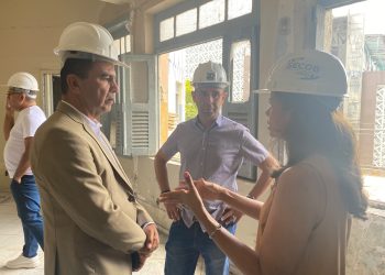Revitalização do Centro: Procon-CG e CDL acompanham obras do antigo Grande Hotel