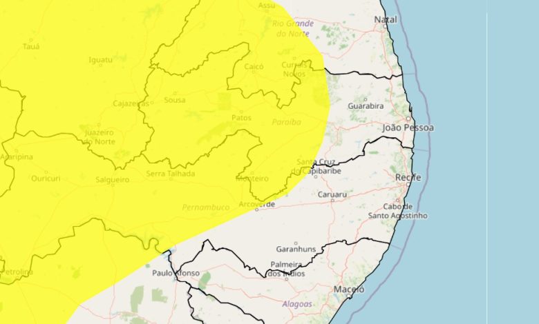 Semana começa com alerta de clima seco e temperaturas acimas de 37° em 134 cidades da Paraíba Semana começa com alerta de clima seco e temperaturas acimas de 37° em 134 cidades da Paraíba