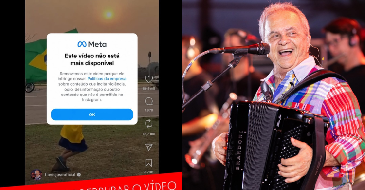 Vídeo de Flávio José em apoio a Lula é removido, denuncia filha do cantor Vídeo de Flávio José em apoio a Lula é removido, denuncia filha do cantor